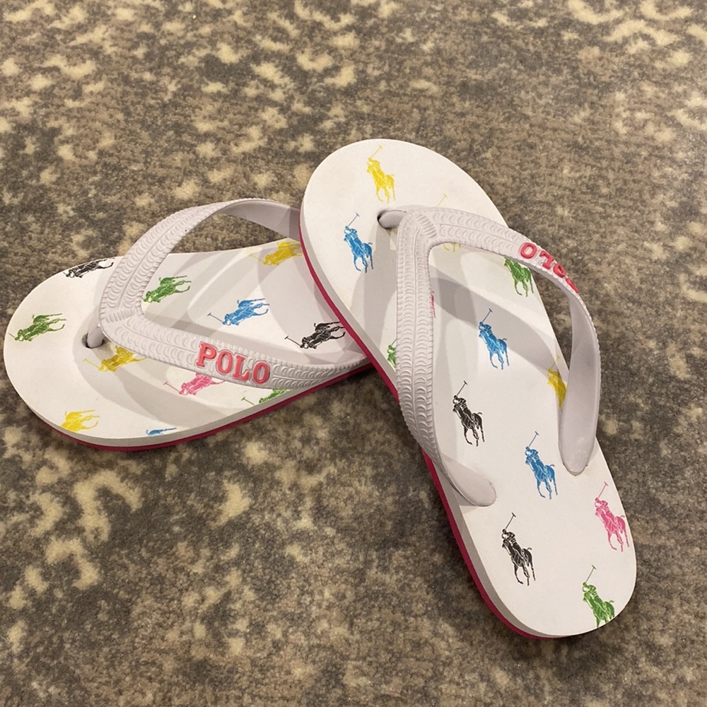 POLO KIDS FLIP FLOPS SIZE 11 LITTLE GIRLS - Picture 7 of 9